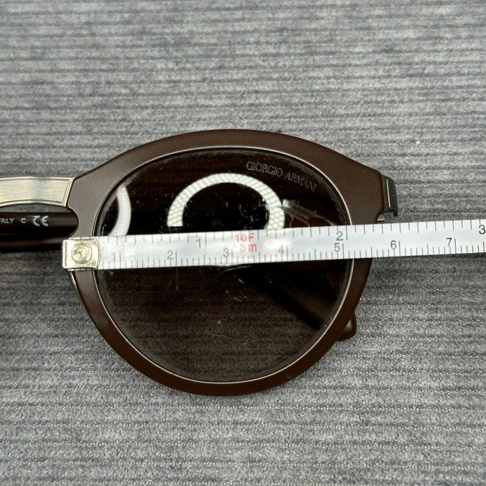 Giorgio Armani Brown Round Sunglasses AR 6009 3032/8E Made in Italy 49-23-135